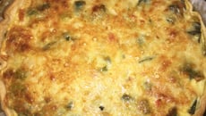 Tarte aux poireaux et tomates