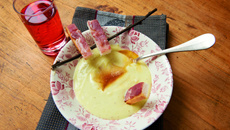 Purée de mon enfance et mouillettes de jambon