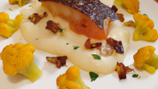 Parmentier de chou-fleur au cabillaud et chorizo