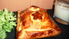 Feuilleté de julienne, crème citronnée