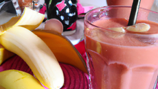 Smoothie bananes et fraises