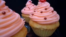 Cupcakes roses à la fraise