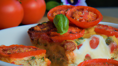 Cake tomates mozzarella maison