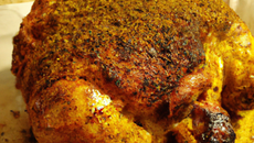 Chapon en croûte de pain d'épices