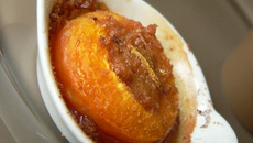 Abricots rôtis biscuités