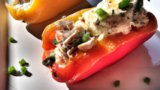 Poivrons farcis thon et fromage blanc