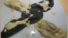 Ravioles au confit de canard et navet