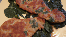 Escalopes panées aux épinards