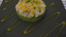 Tartare de cabillaud avocat et coulis de mangue