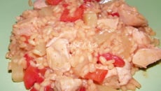 Risotto au poulet tandoori