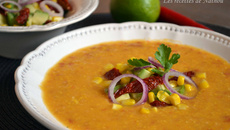 Soupe au maïs et chorizo