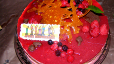 Gâteau à la mousse de fruits rouges