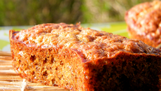 Moelleux banane, pandan & framboises