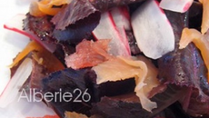 Salade en camaïeu de rose