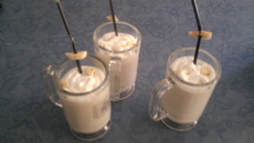 Milkshake à la banane, léger et nourrissant