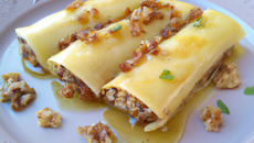 Cannelonis au chèvre et noix de grenoble