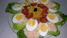 Assiette composée surimi