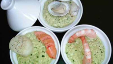 Risotto au massala, coquillage et crustacés