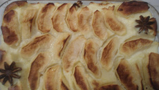 Clafoutis aux pommes et à la vanille, anis étoile