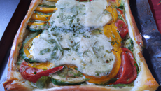 Tarte mozzarella et légumes