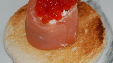 Bouchées de  saumon au mascarpone et citron vert