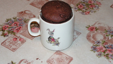 Mug cake au chocolat noir