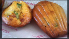 Madeleines chèvre-miel-thym