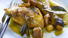 Fricassée de pintade aux amandes (Gallina en Petitoria y almendras)