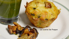 Muffins aux champignons des bois