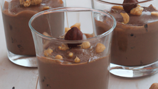 Verrines chocolat noisettes