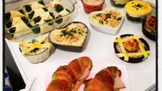 Amuse bouche de croissant au jambon