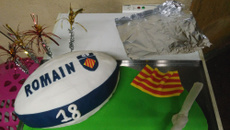 Gâteau ballon de rugby