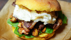 Burger au potiron et magret de canard