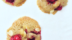 Cookies chocolat blanc et framboises