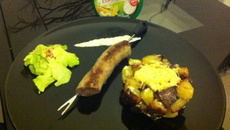 Gratin de pommes de terre et la saucisse de toulouse façon boursin cuisine