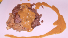 Joues de porc confites au Sauternes