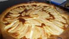 Tarte au flan et aux pommes