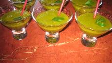 Gaspacho de melon-concombre-basilic