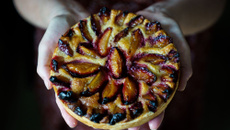 Tarte aux quetsches et crème amandes