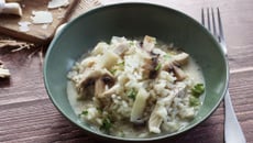 Risotto de poulet aux champignons