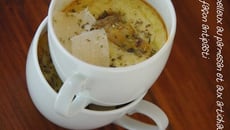 Moelleux au parmesan et aux artichauts façon antipasti