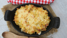 Gratin de pâtes et raclette