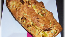 Cake léger saumon fumé, poireaux