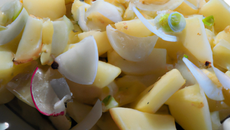 Salade de pomme de terre aux lard