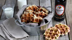 Gaufres liégeoises au sucre et pépites de chocolat