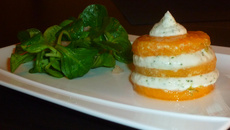 Kaki au fromage frais mentholé