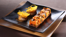 Filet de veau à l'orange sucré de miel et Tajine de Carottes et Olives