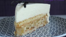 Gâteau aux pommes et mousse pralinée