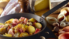 Poêlée de jambon fumé à la tomme de savoie