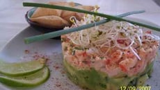 Tartare d'écrevisses et d'avocat